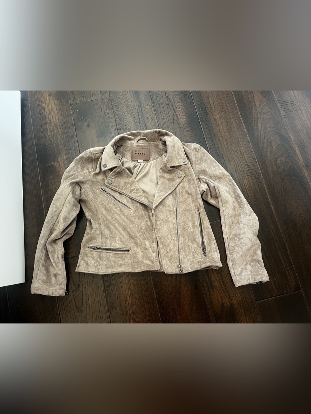 BLANKNYC Suede Moto Jacket Women's Brown